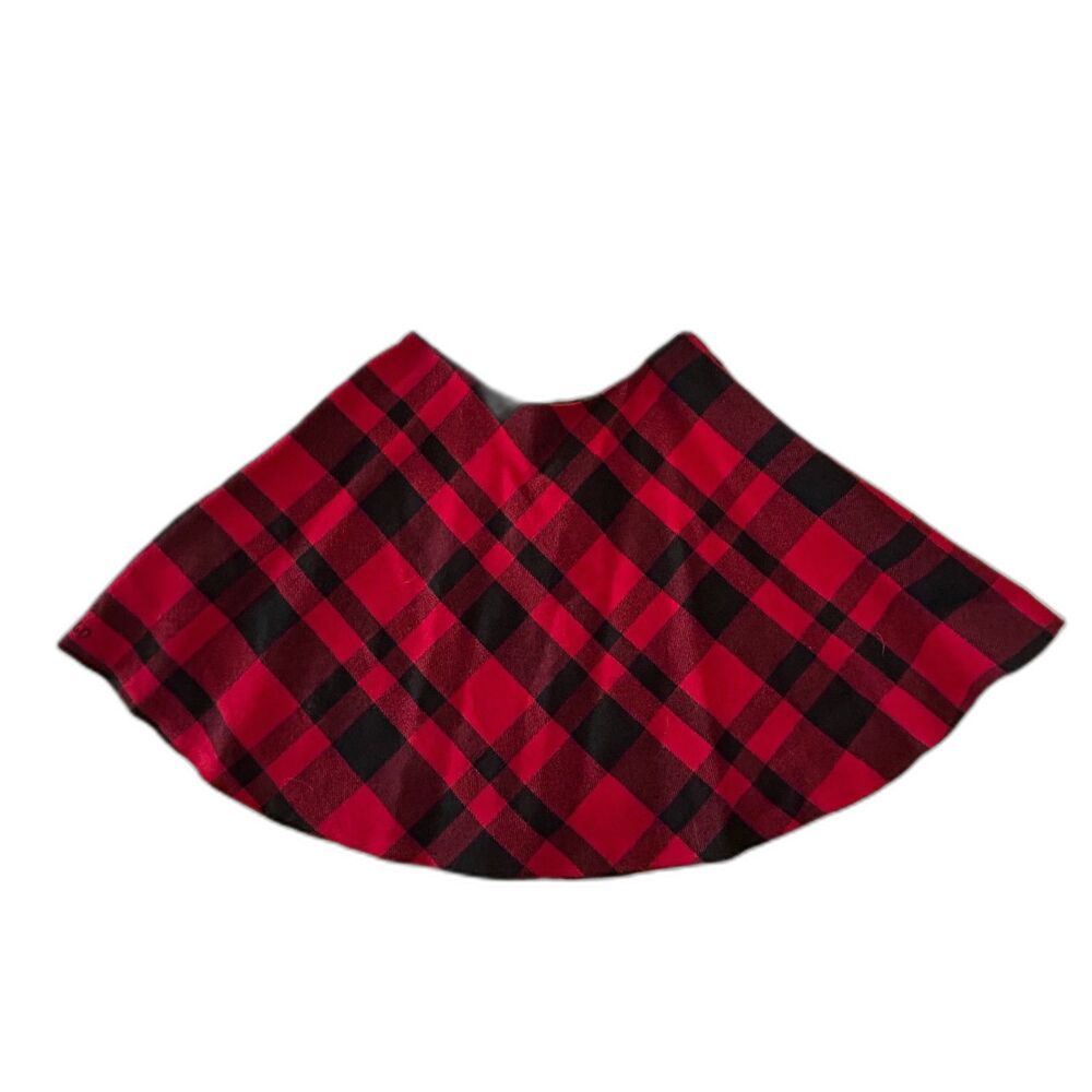 Polo Ralph Lauren Red Black Plaid 100% Wool Skirt